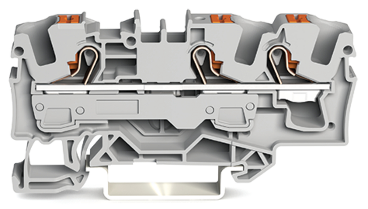 2206-1301 Operating Tool Conductor Terminal Block, 800 V, 41 A, 20 to 8 AWG Wire, 1 Poles, DIN Rail Mount