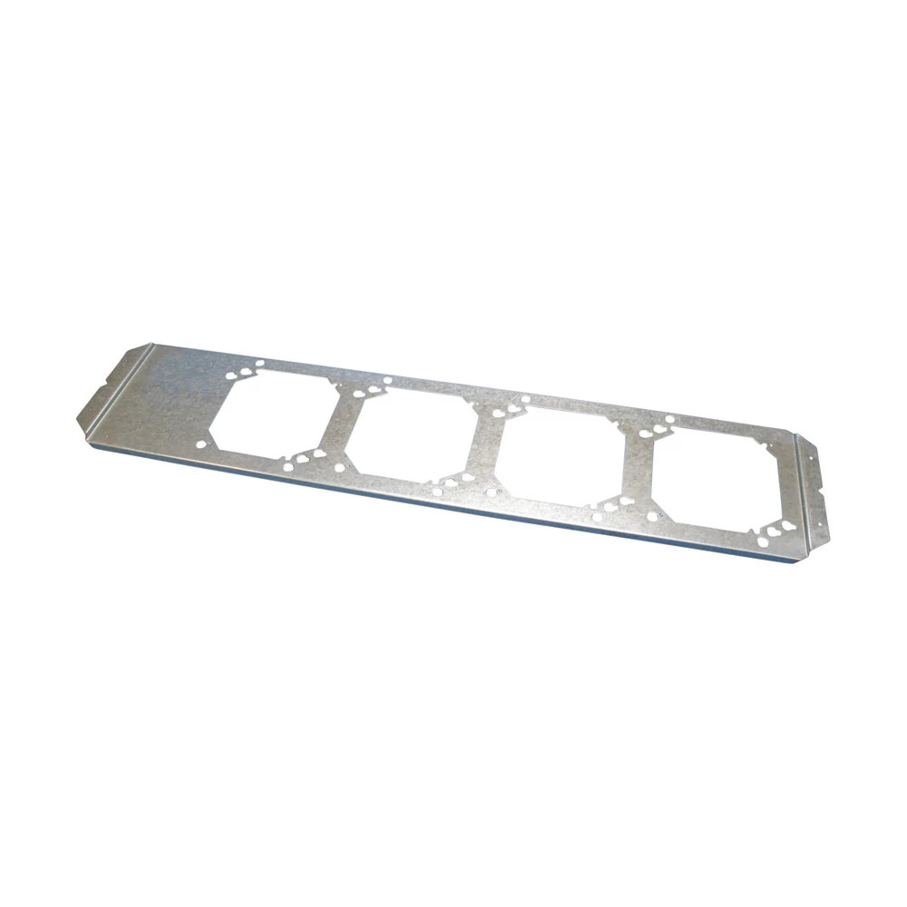 RBS24 Rigid Box Support, 1-1/2 in and 2-1/8 in D, 4 in, 4-11/16 in Square Box, Stud Mount, Steel