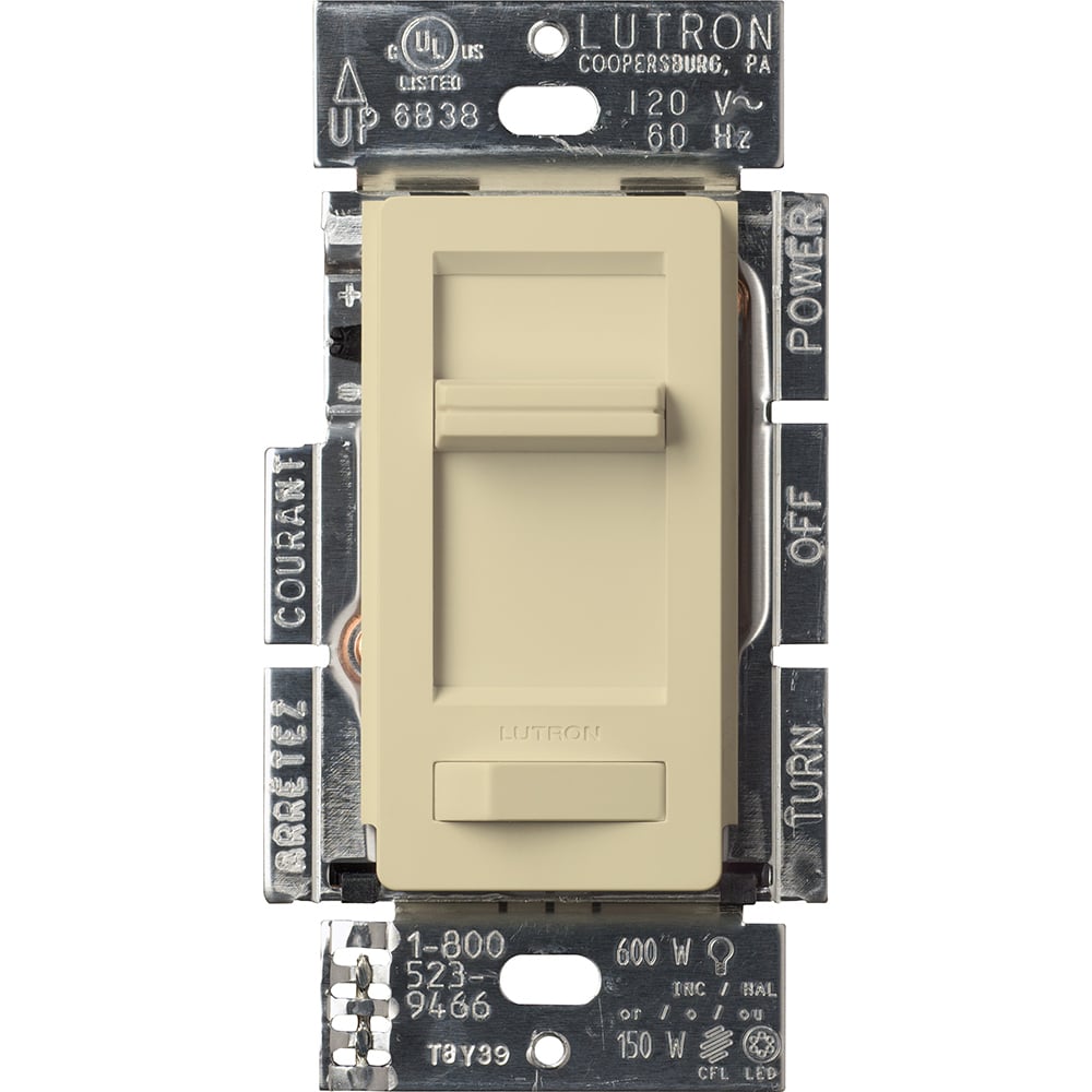 LECL-153PH-IV Lumea LED+ Dimmer Switch, No Neutral Required, 150W LED or 600W Incandescent/Halogen, 120V, 1 Pole/3-Way, Ivory