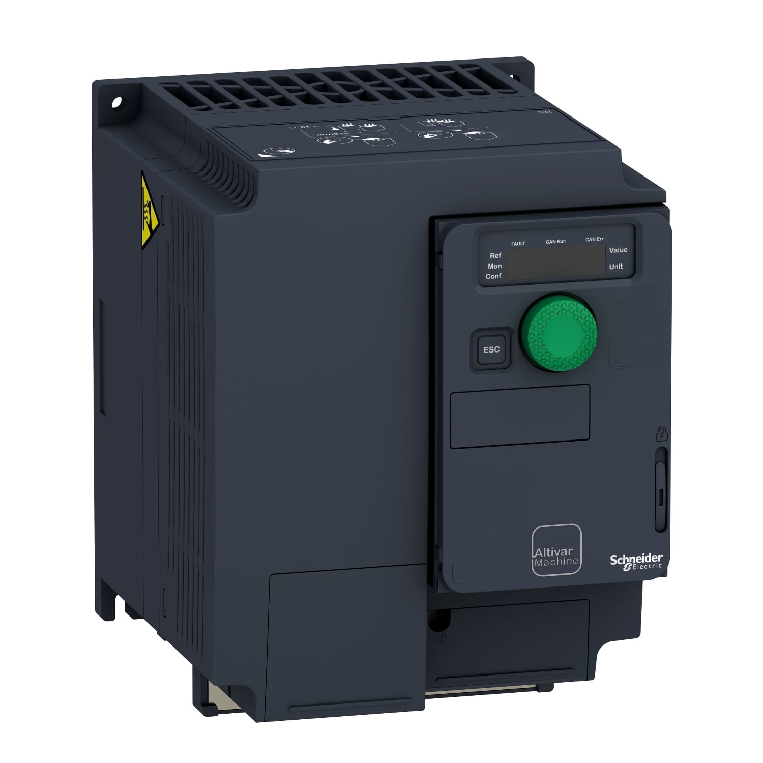 ATV320U22N4C Altivar 320 3-Phase Compact AC Variable Speed Drive With Class C2 Integrated EMC Filter, 400/480 V AC, 6.6/8.7 A, 3 hp, 5.51 in W x 6.22 in D