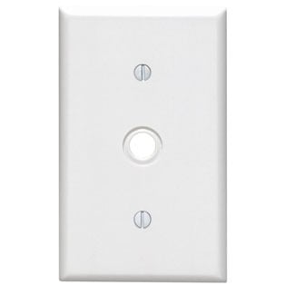 88018 Standard Size Traditional Wallplate, 1 Gang, 2-3/4 in W, Thermoset, Box Mount