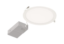LEDMD8R3A1600ST9SC3WH/63057 Round Selectable Microdisk, 19 W Fixture, 120 V, Aluminum/Plastic Housing