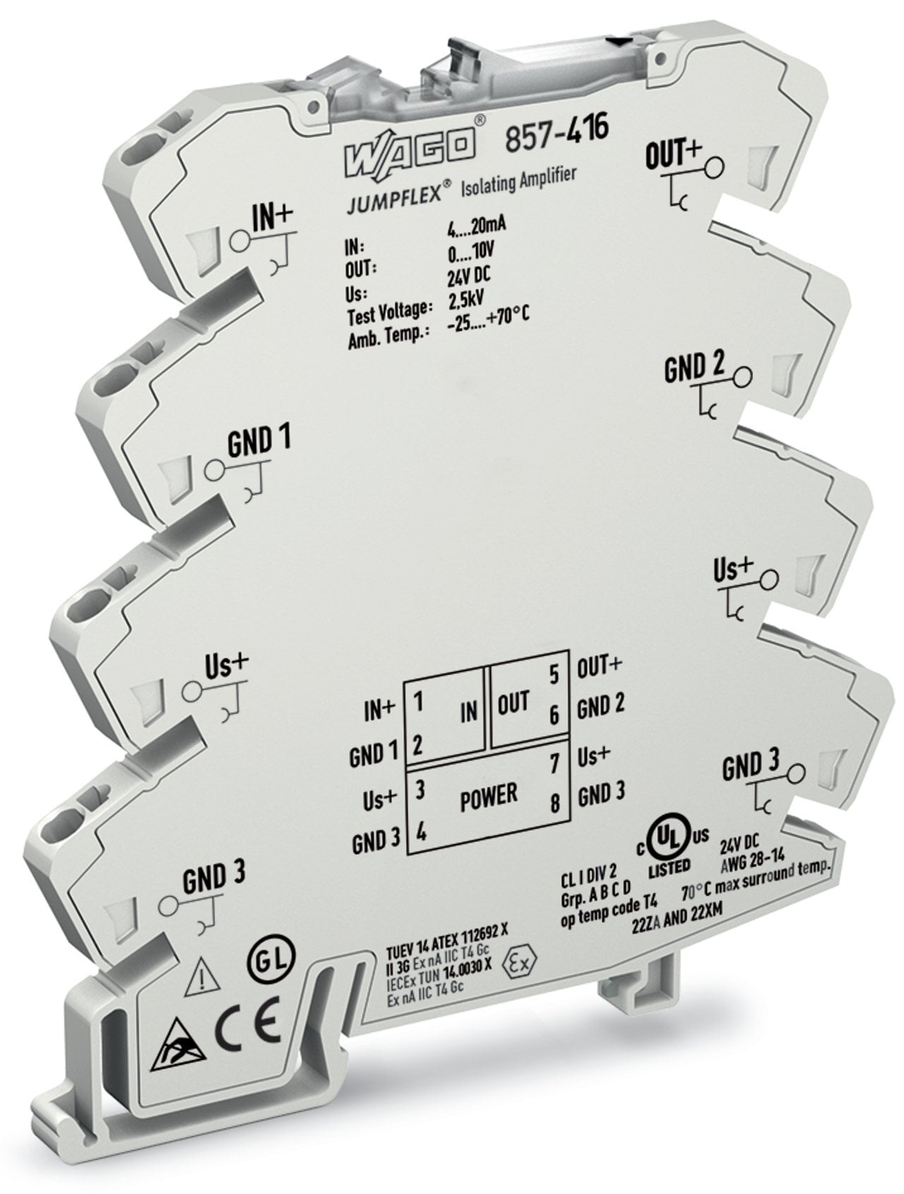 857-416 Isolation Amplifier, 30 V Input