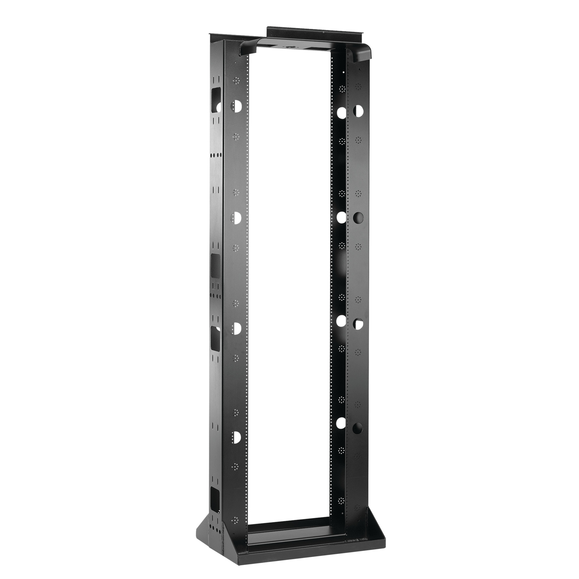 ESDR19FM45U DOFRS 2-Post 45-Rack Unit Open Frame Rack, 84 in H x 20-1/4 in W x 15 in D, 500/2500 lb Load