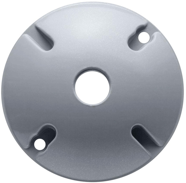 C100 1-Hole Weatherproof Cover, 4-1/2 in Dia, Dia Cast Aluminum