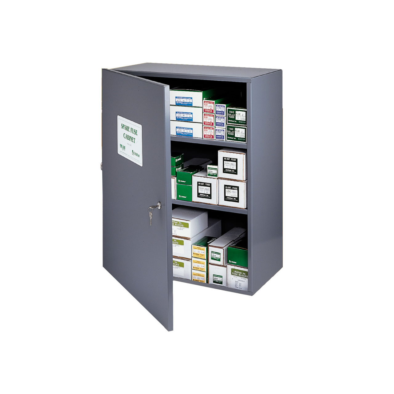 LSFC Spare Fuse Cabinet, 30 in H x 2 ft W x 12 in D, Steel