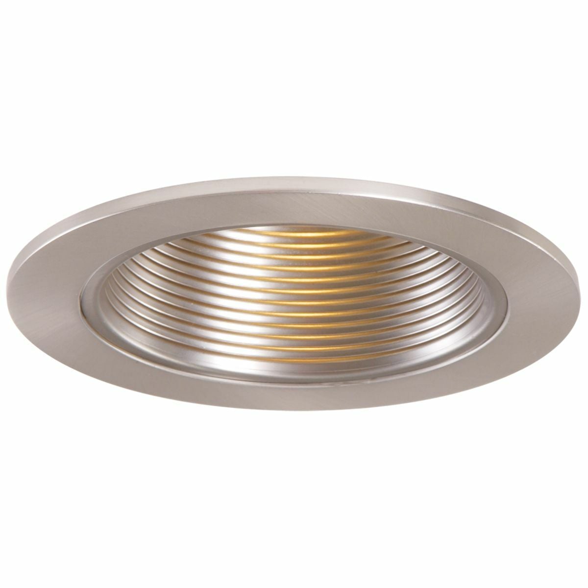 953SN Halo 953 Round Lighting Trim, 4 in Dia Inside x 5-1/16 in Dia Outside, Incandescent Lamp, For Use With H470ICAT, H470RICAT, H471ICAT, H471RICAT, H99TAT, H99RTAT and H99ICAT Housing, Aluminum