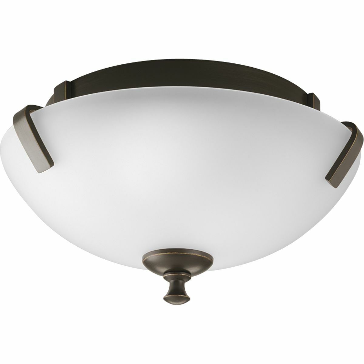 P3290-20 Wisten Close-to-Ceiling Fixture, (2) A19 Lamp, 120 V AC, Antique Bronze/Brown Painted Housing