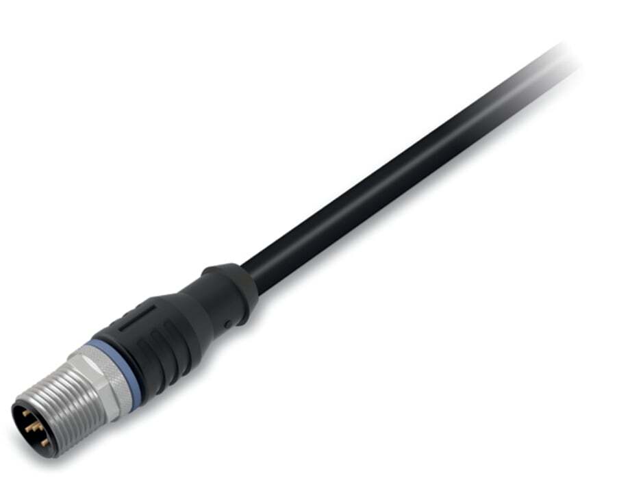 756-5311/060-100 Straight Sensor and Actuator Cable, 250 V AC/DC, M12 End Connection, 10 m L, Polyurethane