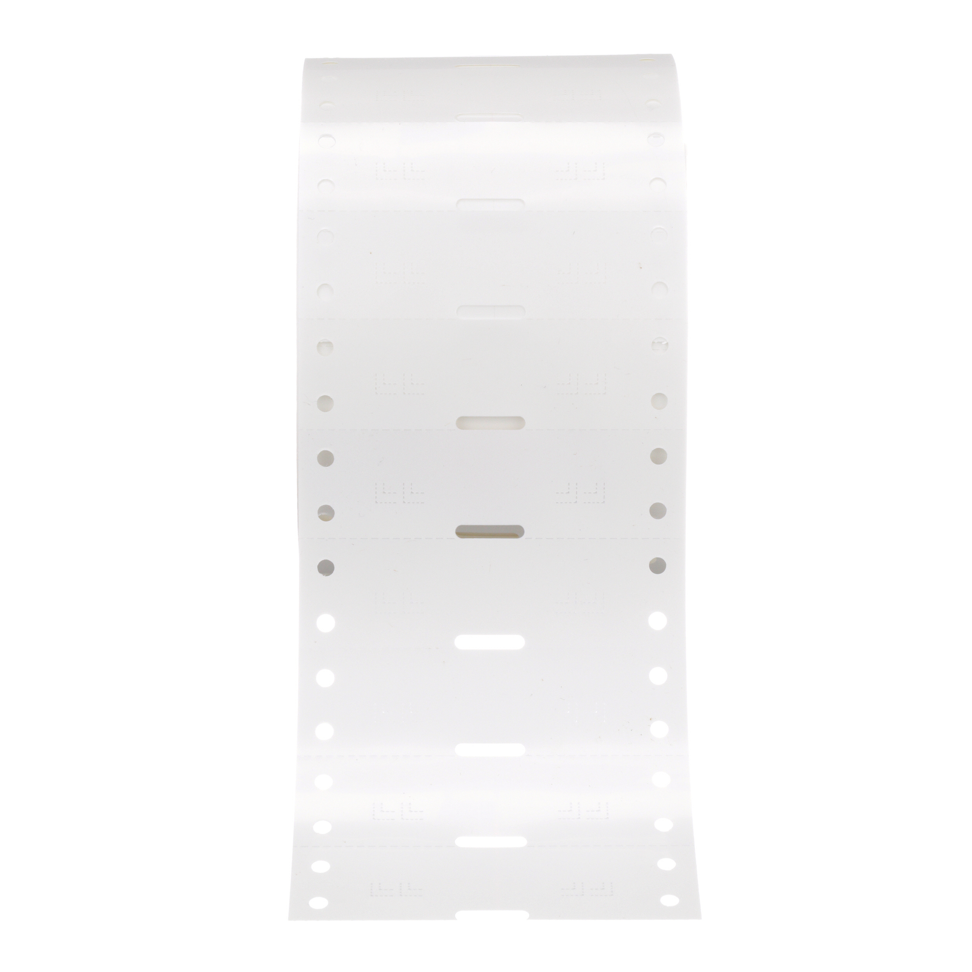 H075X034H1T Pan-Code 1-Sided Military Grade Super-Tack Thermal Transfer Heat Shrink Label, 18 to 12 AWG Wire, White Marker, Polyester