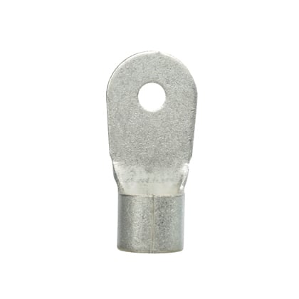 P6-56RHT6-E Pan-Term High Temperature Non-Insulated Ring Terminal, 6 AWG Conductor, 1.33 in L, Brazed Seam/Internal Serration/Standard Barrel, Copper, Metallic