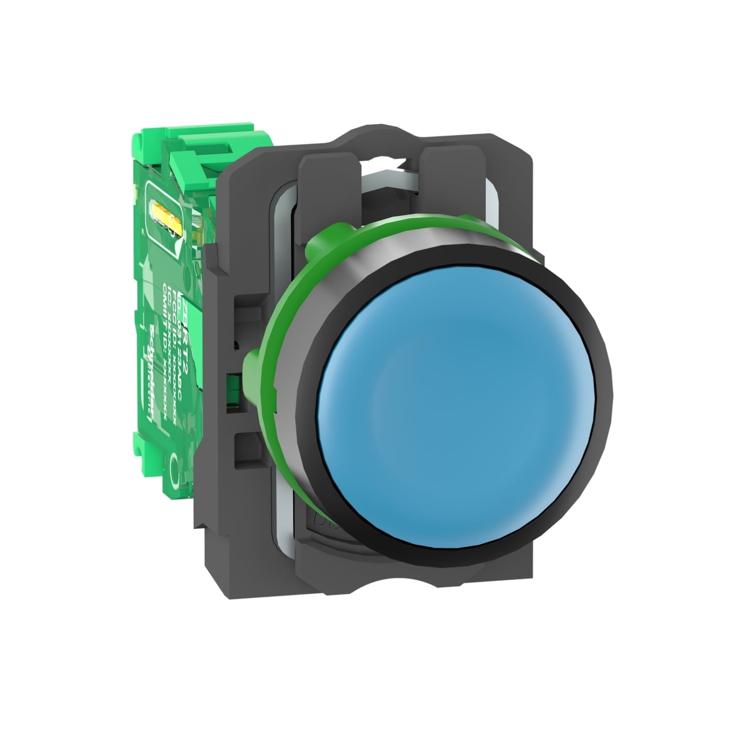ZB5RTA6 Harmony Batteryless Round Wireless Pushbutton, 22 mm, Blue