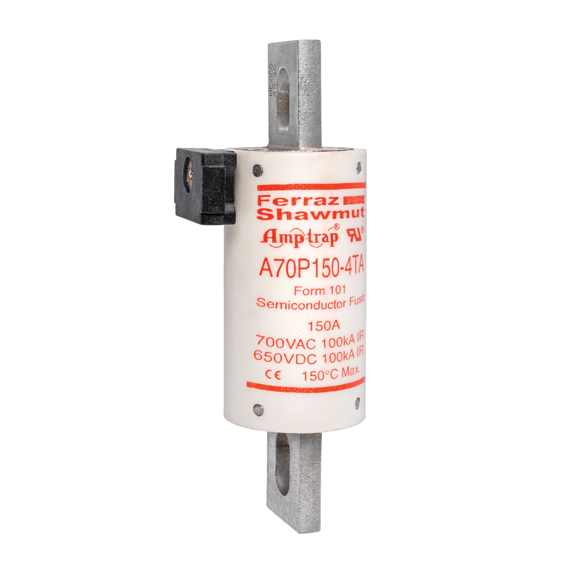 A70P150-4TA Amp-Trap A70P Current Limiting High Speed Semiconductor Fuse, 150 A, 700 V AC/650 V DC, 100 kA Interrupt, Cylindrical Body