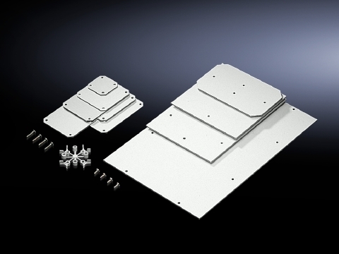 9550000 Mounting Plate, 331 mm W x 220 mm H, Melamine, Light Gray