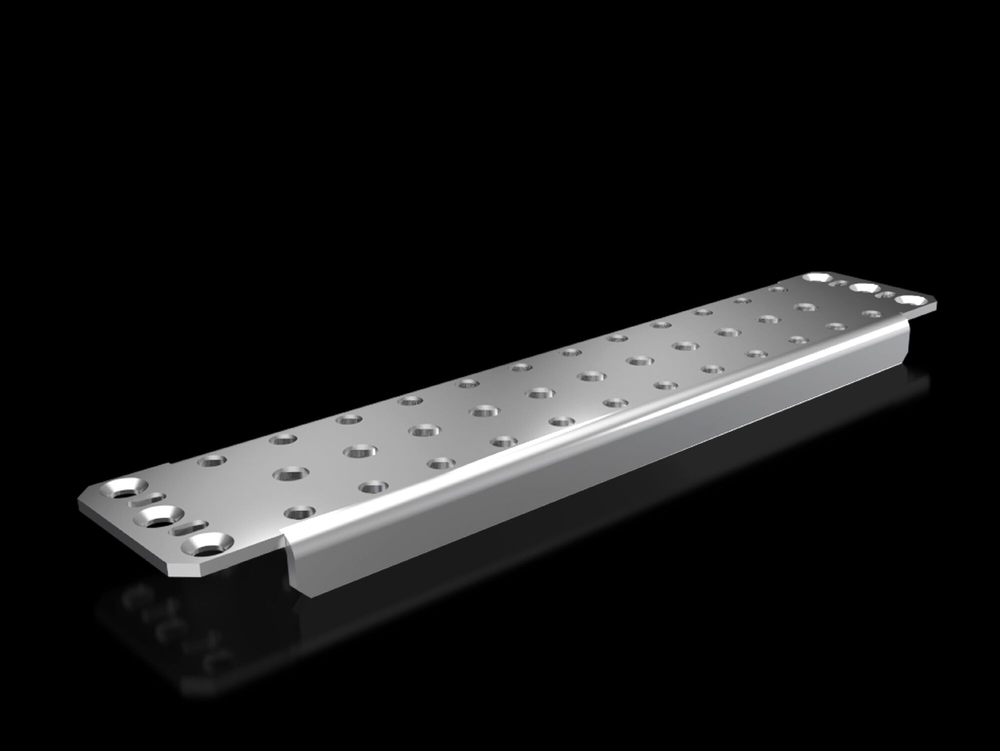4394000 Slotted Support Rail, For Use With TS8, SE8, CM Series 16 in W x 16 in D Enclosure, Sheet Steel