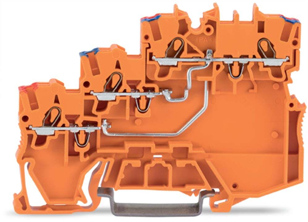 2000-5372 Operating Tool Actuator Supply Terminal Block, 250 V, 13.5 A, 20 to 16 AWG Wire, 4 Poles, DIN Rail Mount