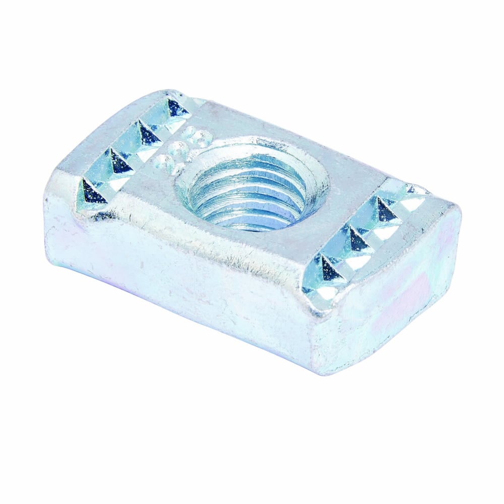 N228WOZN 200 Standard Channel Nut, For Use With B22, B24, B26 and B32 Series Medium Channel, 3/8 in THK, 3/8-16 Thread, Steel