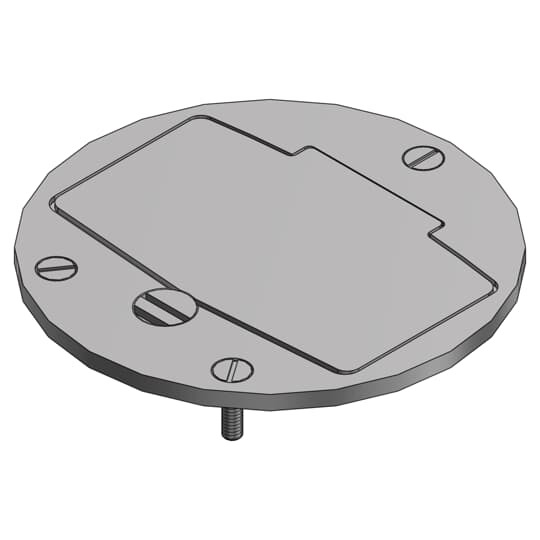 P60GFCI-AL Steel City Cover Plate, 4 in Dia, Aluminum