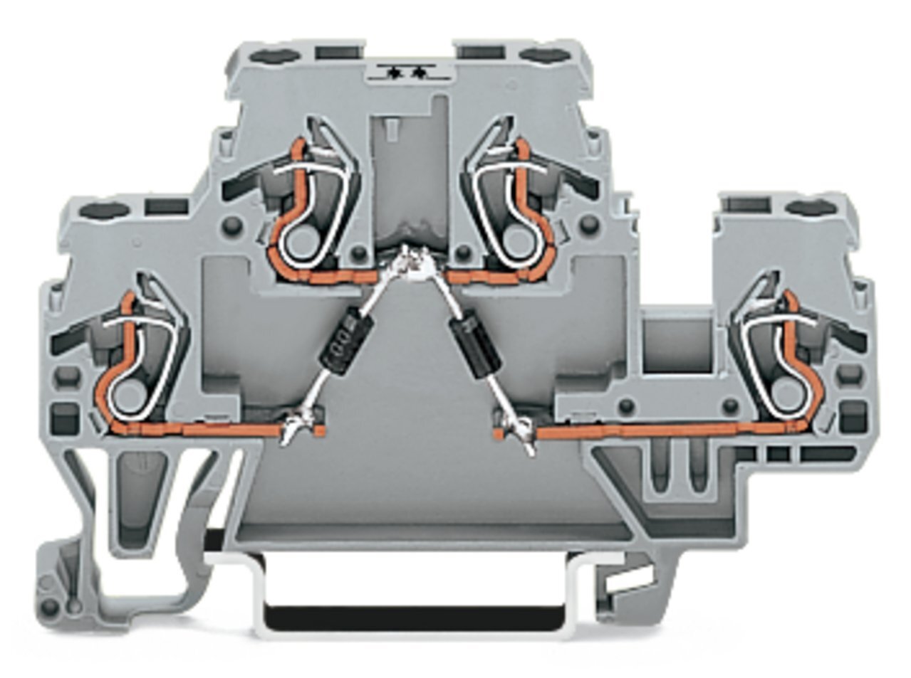 870-541/281-489 Operating Tool Component Terminal Block, 250 V, 0.5 A, 28 to 12 AWG Wire, 1 Poles, DIN Rail Mount