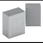 Eaton B-Line series Type 1 junction boxes, 12" height, 10" length, 4" width, NEMA 1, Screw cover, SC enclosure, Surface mounted, Small single door, 5 side knockouts,4 top-bottom knockouts, Thru holes, Carbon steel
