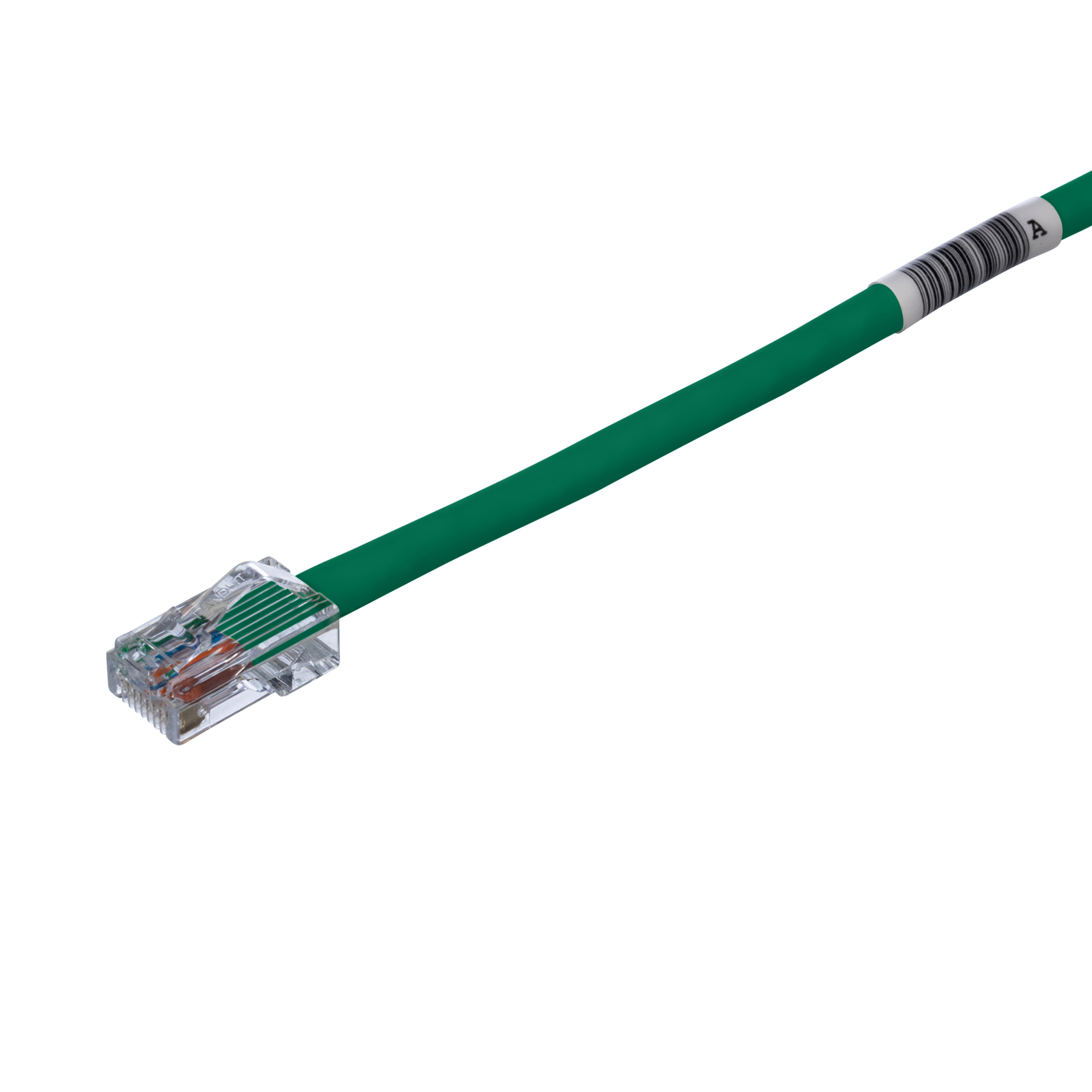UTPCH10GRY PanNet TX5e U/UTP Patch Cord, Cat 5e, 24 AWG Copper Conductor, Modular Plug Connector, 10 ft L Cord, Green
