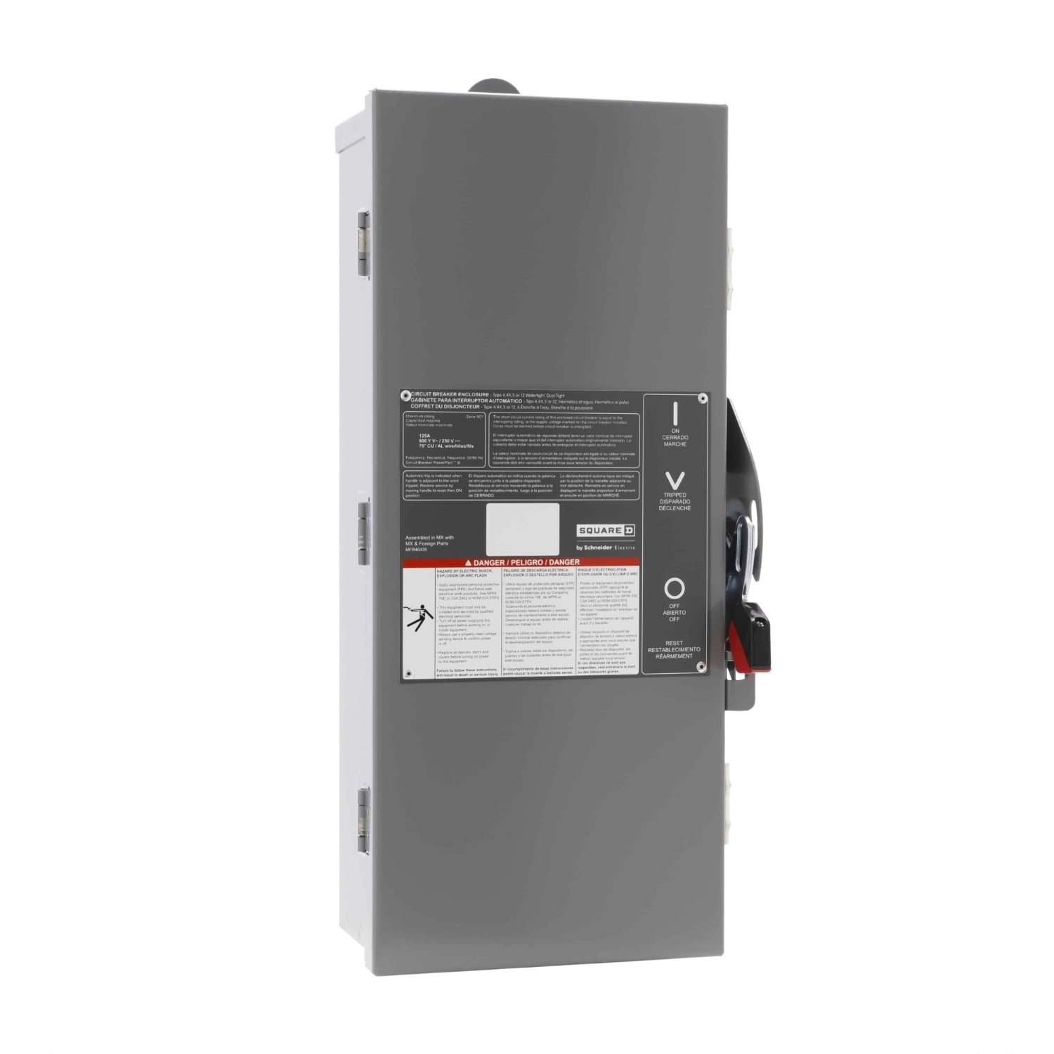B125AWK PowerPact B-Frame Circuit Breaker Enclosure, Nema 12/3R