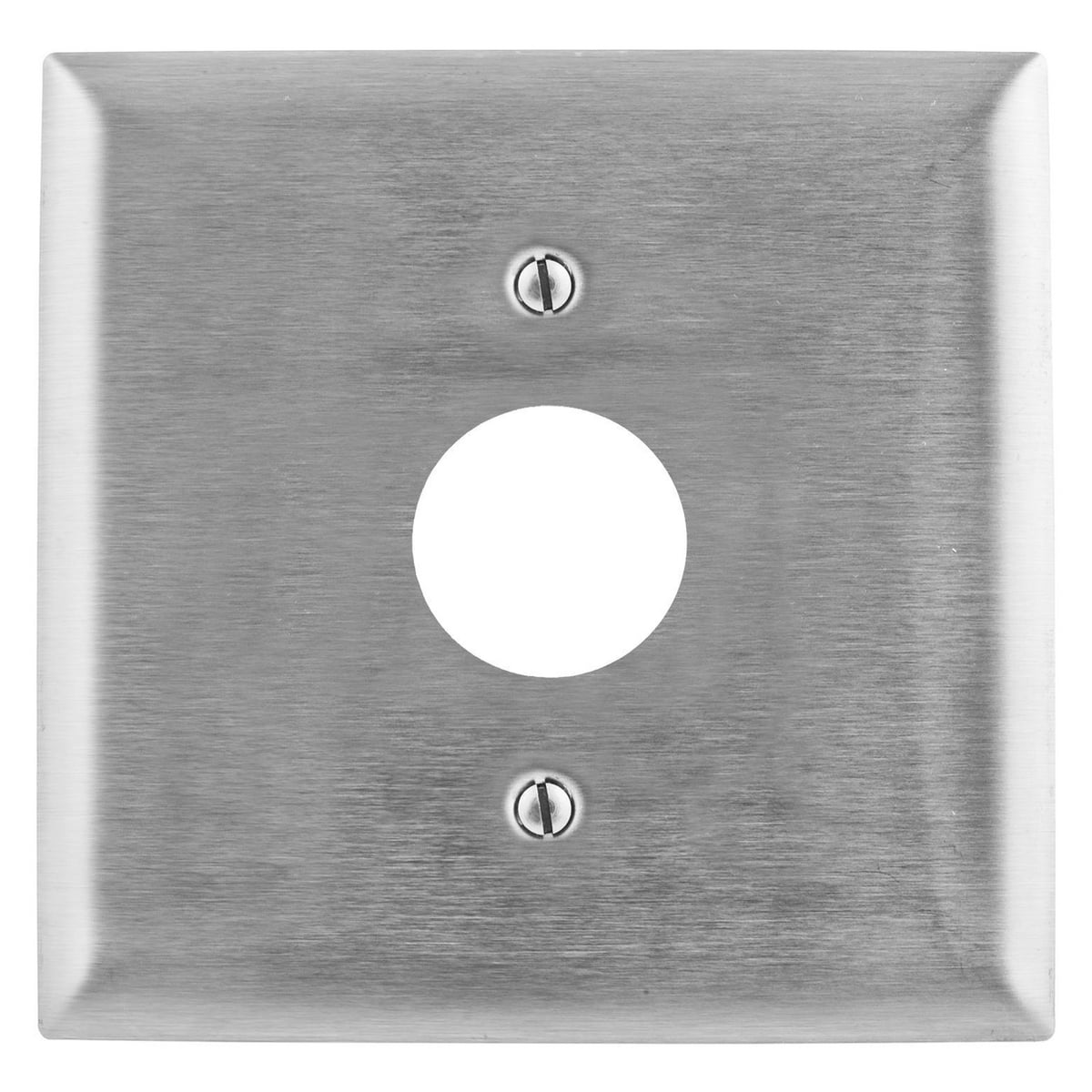 SS747 Standard Receptacle Wall Plate, 2 Gangs, 302/304 Stainless Steel