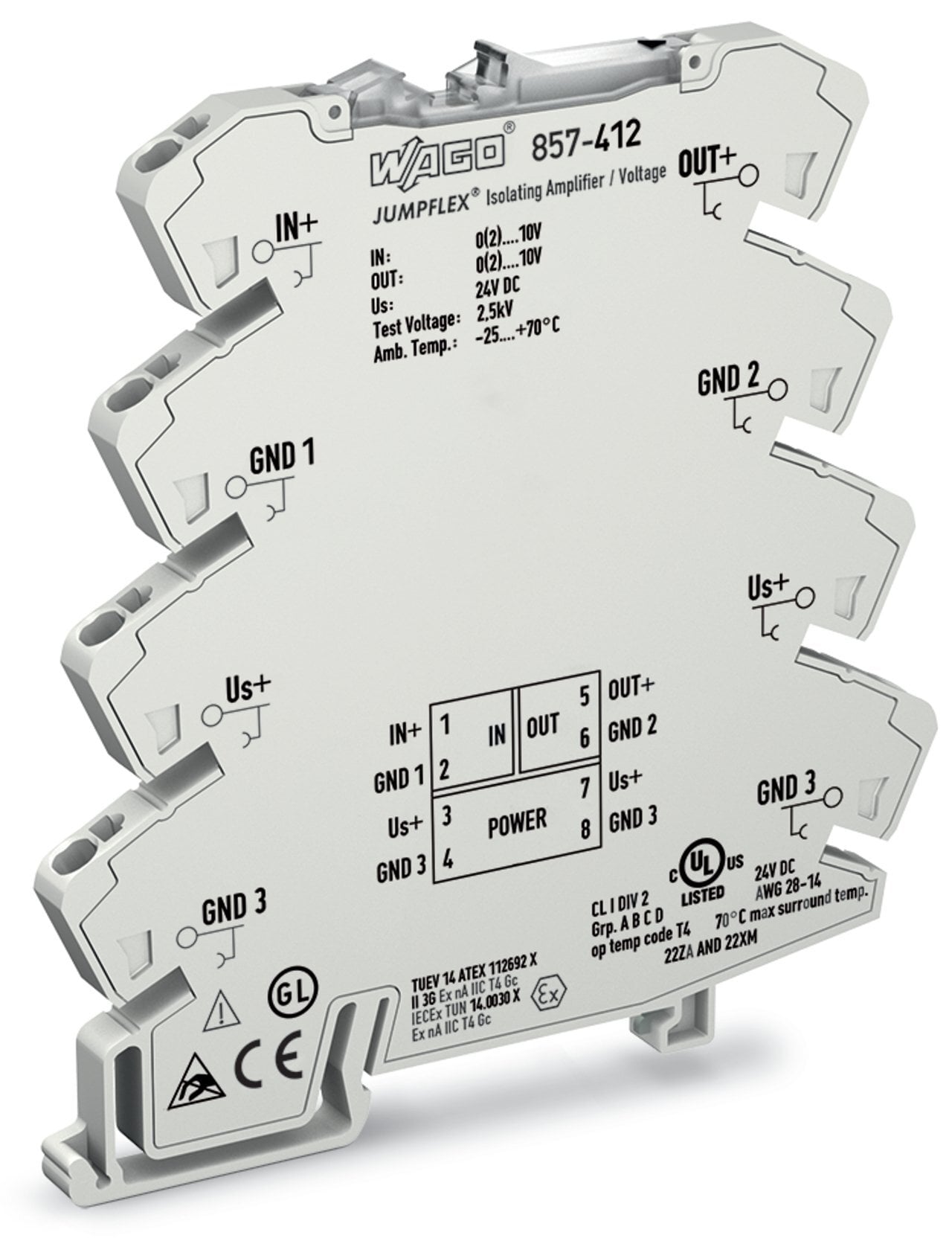 857-412 Isolation Amplifier, 30 V Input