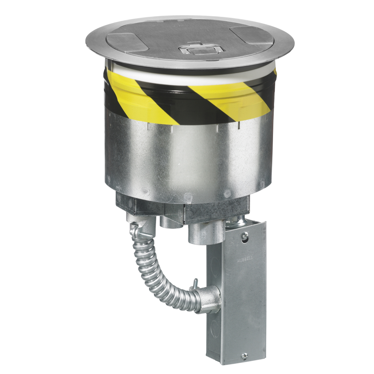 S1R8PT1ALU Flush Recessed Standard Sized Poke-Through Kit, 8 in Hole, 9-1/2 in Dia Cover, 1000 lb Capacity, Assorted Materials