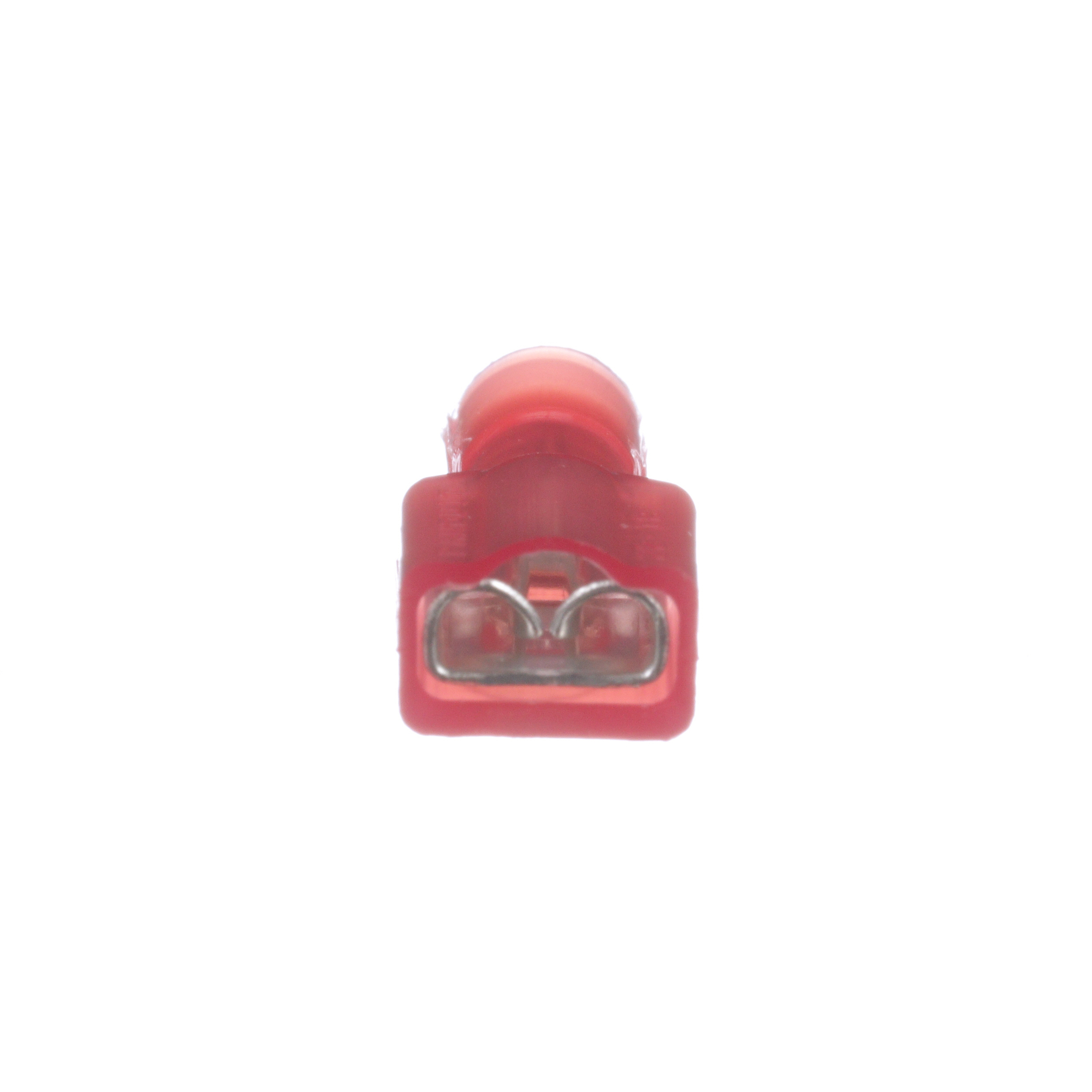 DNF18-206FIB-M Pan-Term Type DNF-FIB Loose Piece Vibration-Resistant Female Disconnect, 18 AWG Conductor, 0.187 to 0.205 in W x 0.02 in THK Tab, Butted Seam/Funnel Entry Barrel, Brass, Red, Fully Insulated
