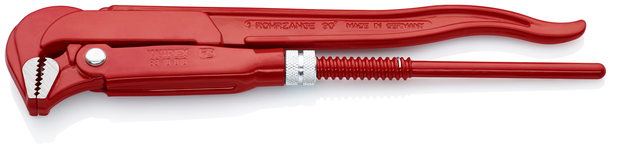 Swedish Pipe Wrench-90°, 12 in., Bare Handles