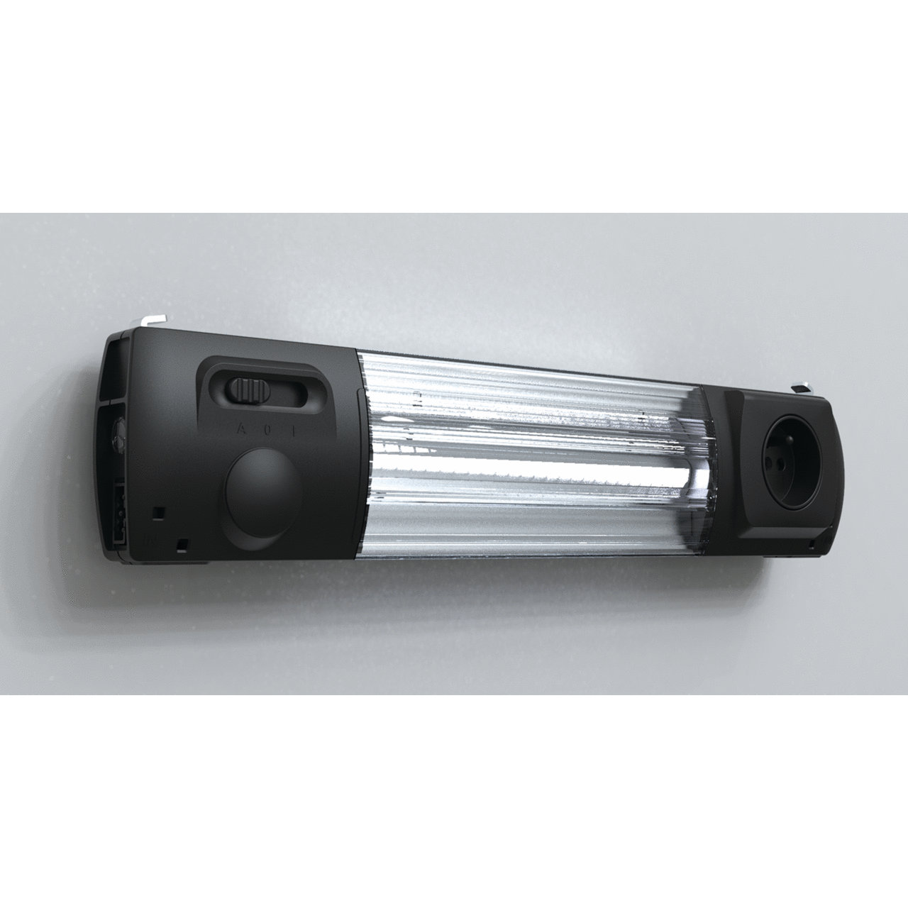 EL900DS-US 3-Pole Infeed Through Wiring Enclosure Light With Socket, 100 to 125 V AC, Plastic