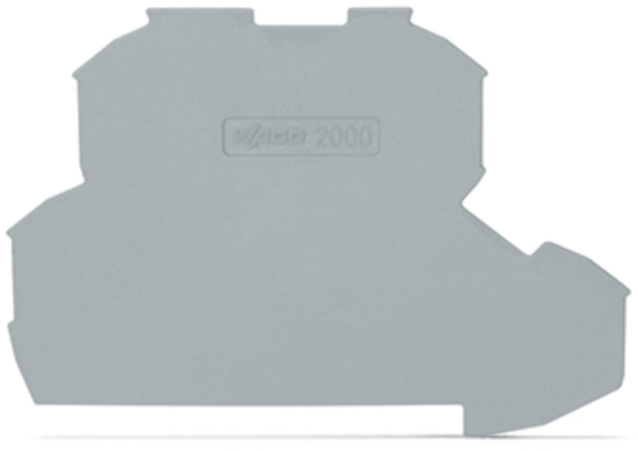 2000-2291 End plate, 0.7 millimeter Thickness, Polyamide, Gray