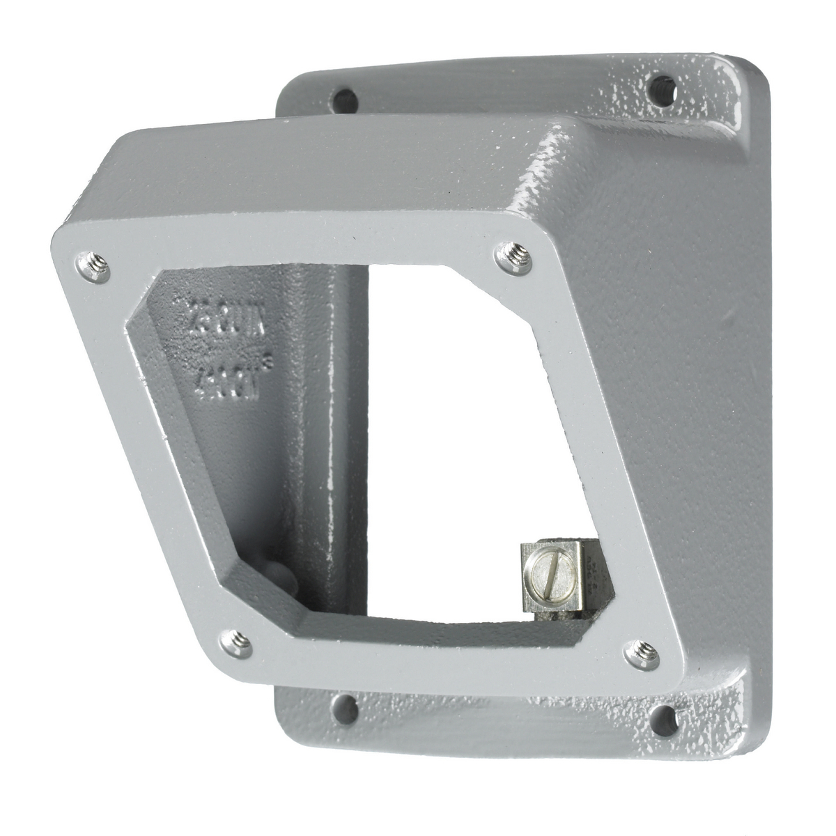 AA203055 1-Outlet, 55 deg Standard Screw Mount Angle Adapter, 20/30 A, Gray