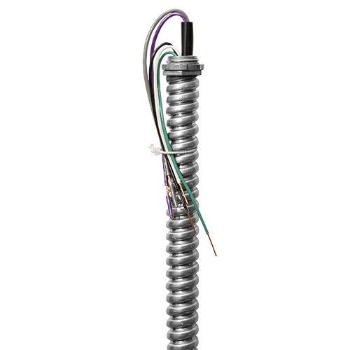 EPW1863S-1/2-IC Illumination Control Fixture Whip, (5) 18 AWG, 16 AWG Solid/Stranded Conductor, 6 ft L, 120 V AC