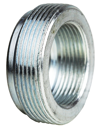 R357 Reducing Bushing, 1-1/4 x 1 in Trade, Steel, Zinc Plated