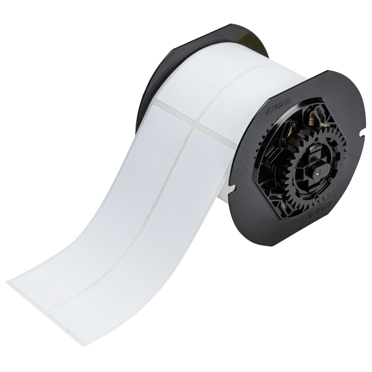 B33-328-499 B33 Die-cut Nylon Cloth Label, 6 in L x 1.5 in W, White, Nylon