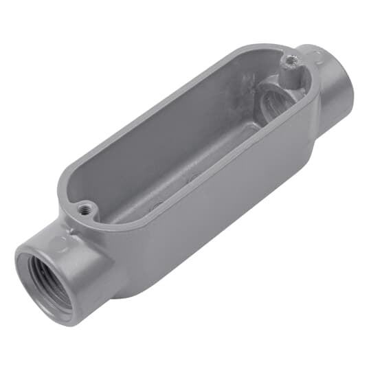 AC-1-RD Red Dot Type-C Conduit Body With Cover, 1/2 in Hub, 4.3 cu-in Capacity, Die Cast Aluminum, Powder Coated Urethane