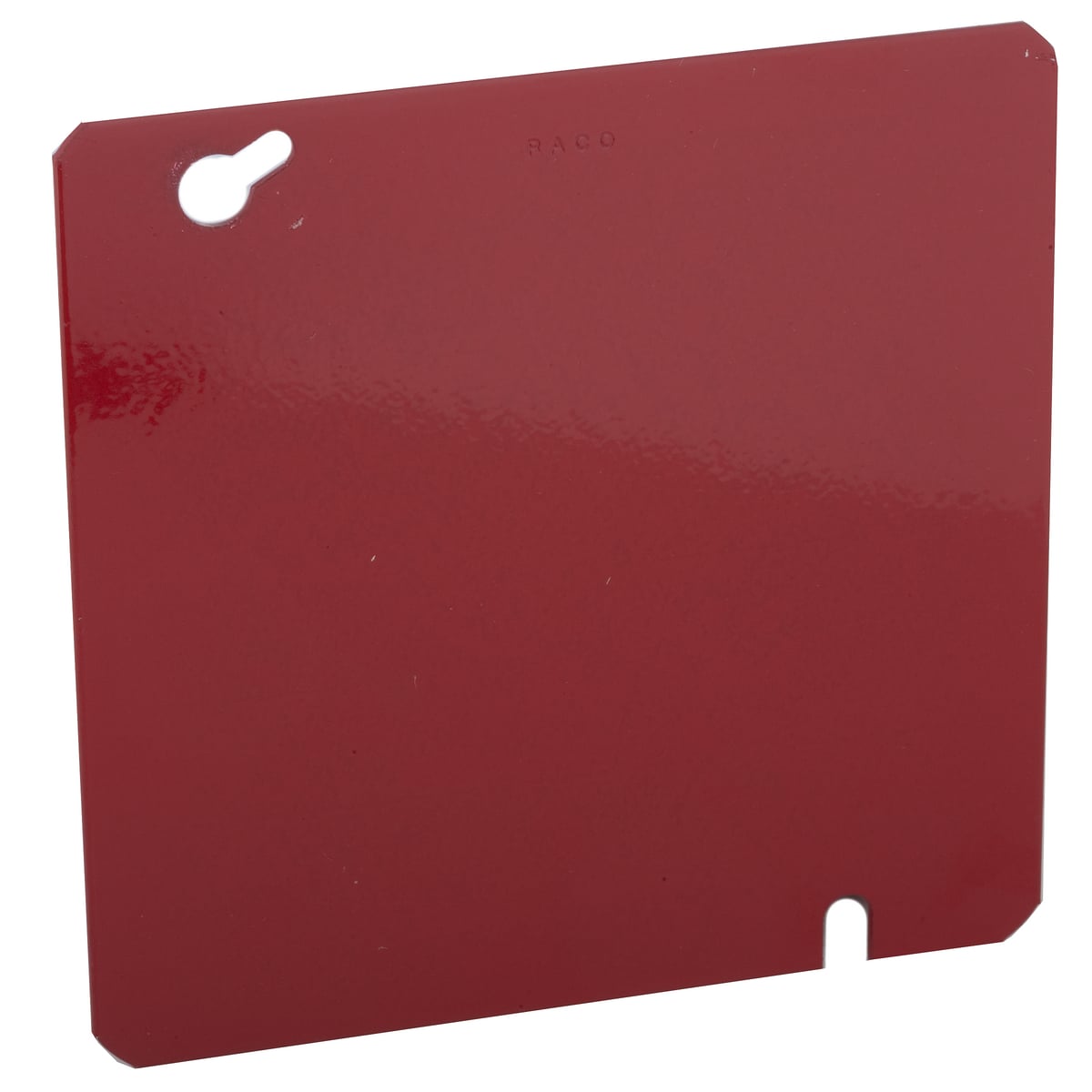 911-11 Blank Flat Box Cover, 4-11/16 in L x 4-11/16 in W x 1/2 in D, Stamped Steel