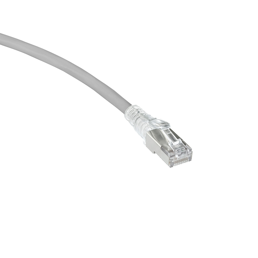 6S560-10S Atlast-X1 FTP Patch Cord, CAT 6, 26 AWG Shielded Stranded Copper Conductor, Plug Connector, 10 ft L Cord, Gray