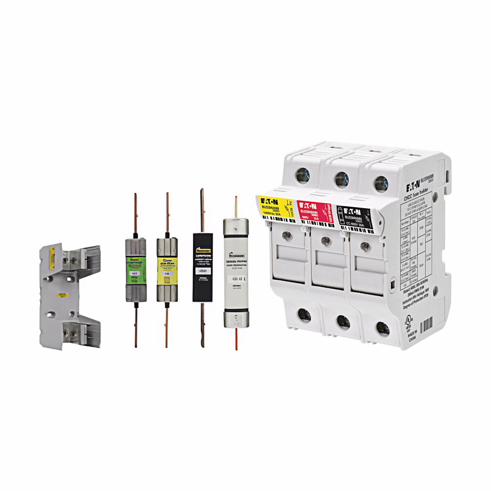 Eaton Bussmann series HLT fuse holder, 0.25 in medium leads, 125 Vac, 60 Vdc, 15A, Single-pole, Tin-plated bifrucated copper terminal