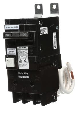 BF250AH SpeedFax GFCI Molded Case Circuit Breaker, 120/240 V AC, 50 A, 22 kA Interrupt, 2 Poles, Thermal Magnetic Trip