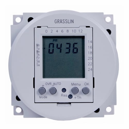 FM1D20-24U 1-Channel Digital Electronic Timer Switch, 1 min to 24 hr/7 days Setting, 24 V AC/DC, 1/2, 1 hp, 1CO 1 Form C SPDT Contact, 1 Poles