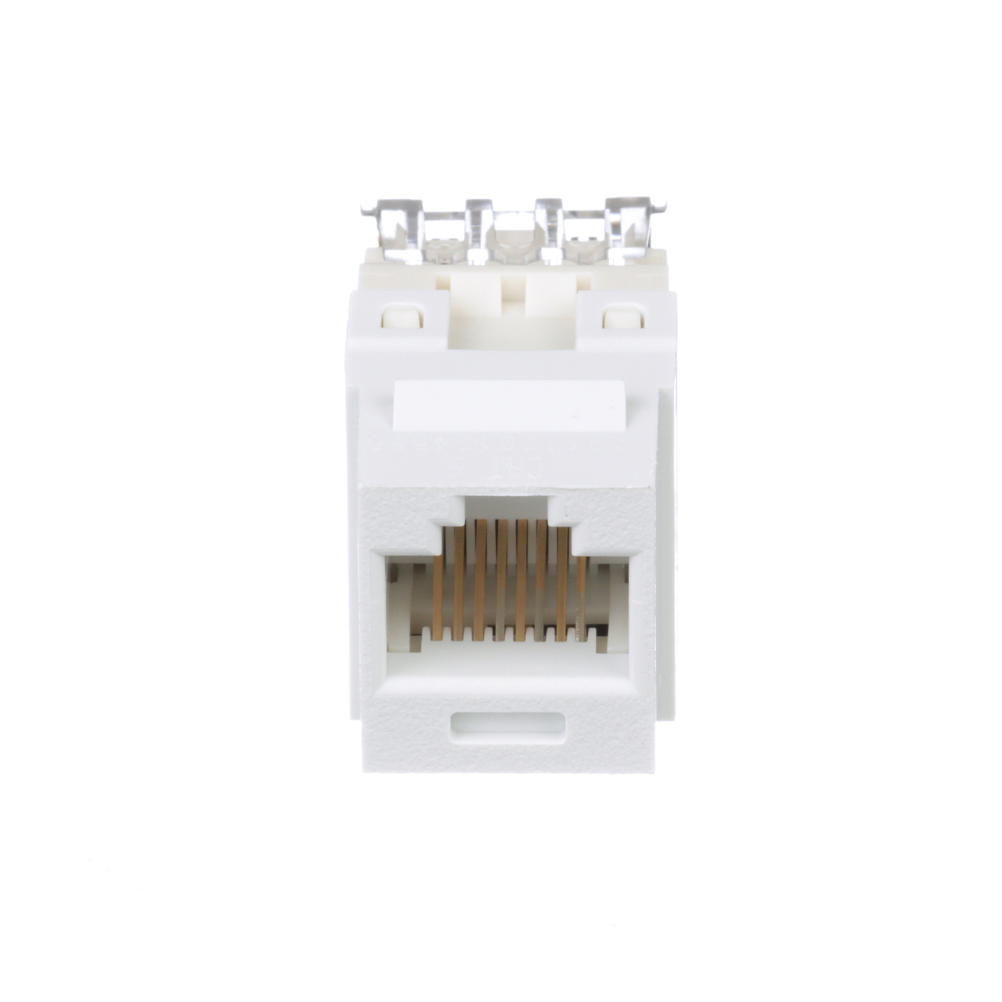 NK688MWH-Q NetKey 8-Position 8-Wire Punchdown Unshielded Jack Module, Cat 6 RJ45/Keystone Module, Surface Mount, 1 Port, ABS/Polycarbonate, White