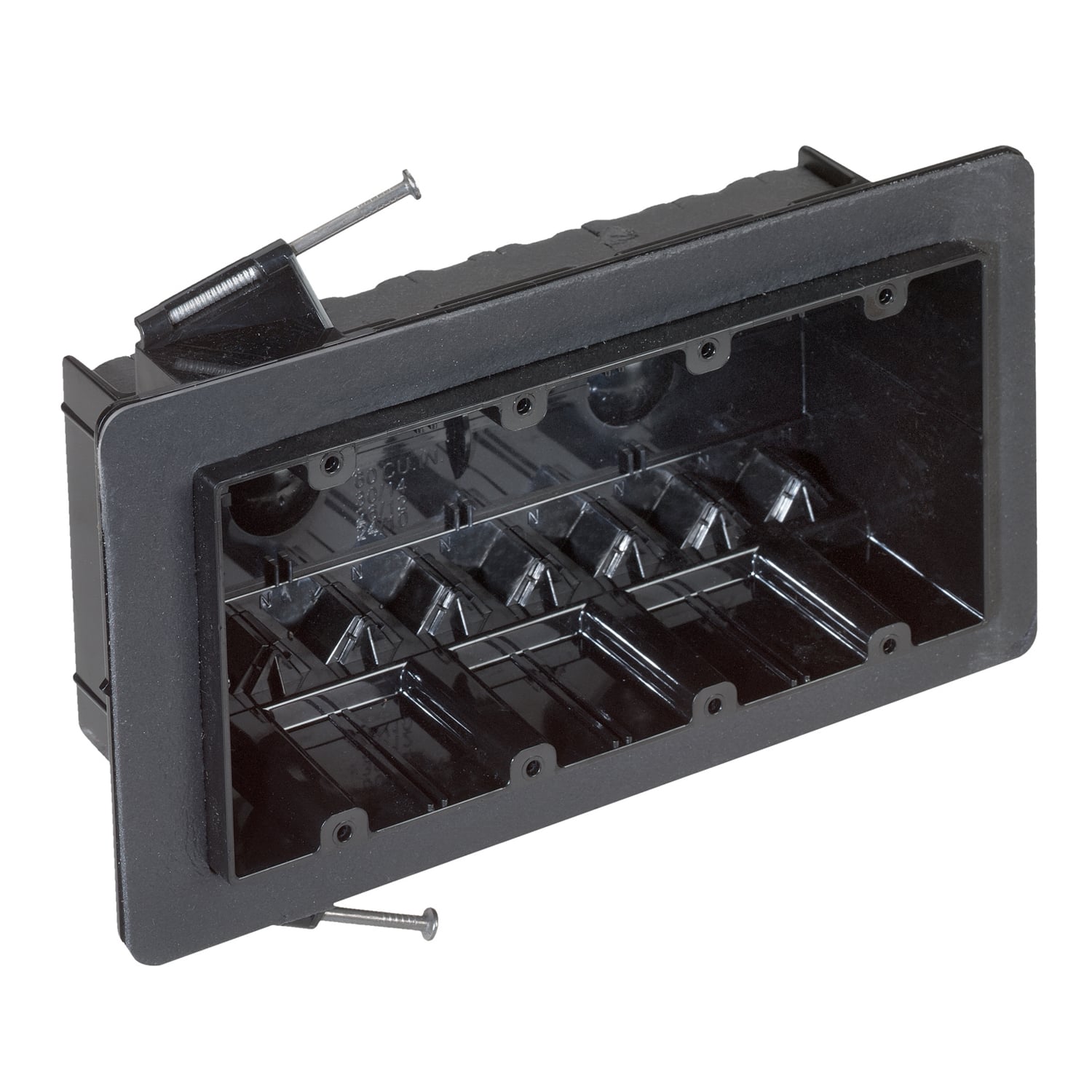 FN-460-V Carlon Non-Metallic Vaportight Box, 60 cu-in Capacity, 4 Gangs, 4 Outlets, 3-1/2 in L x 7-1/2 in W x 2-3/4 in D