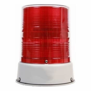 57EDFR-N5 Heavy Duty Strobe Beacon, 120 V AC, Xenon Lamp, Red, Surface Mounting, Specifications Met: UL 1638, cUL Listed, NEMA 4X