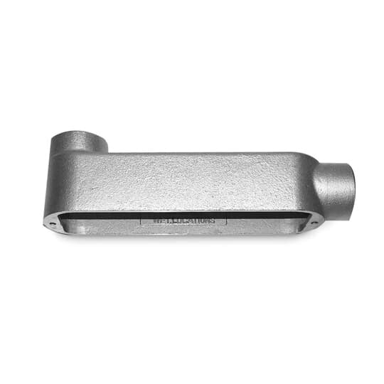 BLB6-TB T&B Type LB Conduit Body With Cover, Gasket, 2 in Hub, Mogul Form, 78 cu-in Capacity, Gray Iron, Electro Galvanized