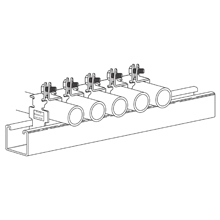 B2601ZN Twist Ear B2000 1-Piece Pipe Clamp, 1/2 in Conduit, 300 lb Load, Steel