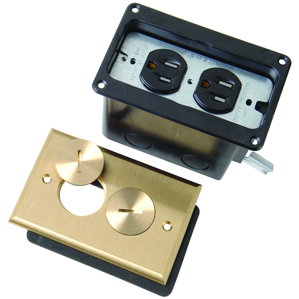 FB1TRDRB 1-Gang Floor Box Assembly (for Wood Sub-Floors)