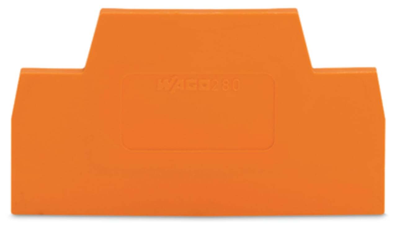 280-341 280 End and intermediate plate, For Use With Rail Mounted, Orange